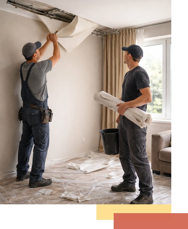 Демонтаж натяжного потолка в Новом Уренгое быстро и аккуратно