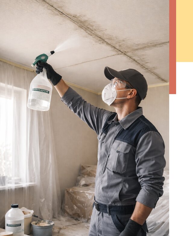 Антисептическая обработка потолка в Новом Уренгое от 2600 руб. | ОТДЕЛОЧНИК-Нвг