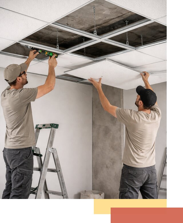 Монтаж потолка Армстронг под ключ в Новом Уренгое