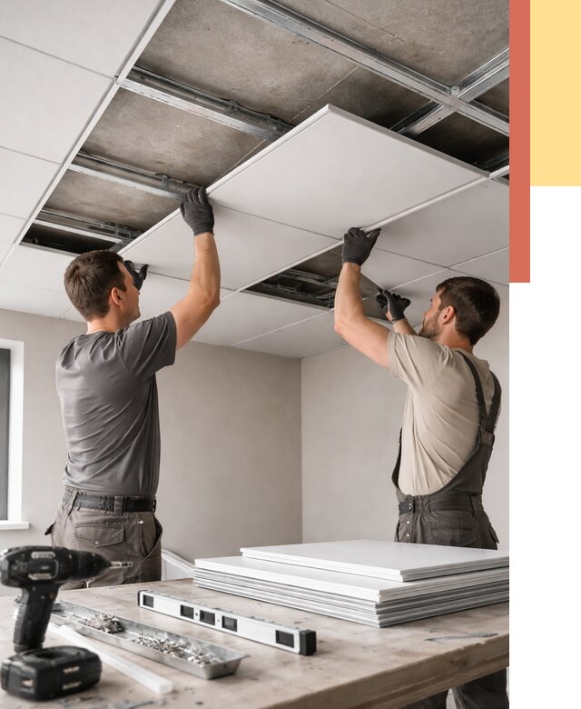 Монтаж кассетного потолка в Новом Уренгое от 4679 руб/м2 — установка и сборка | ОТДЕЛОЧНИК-Нвг