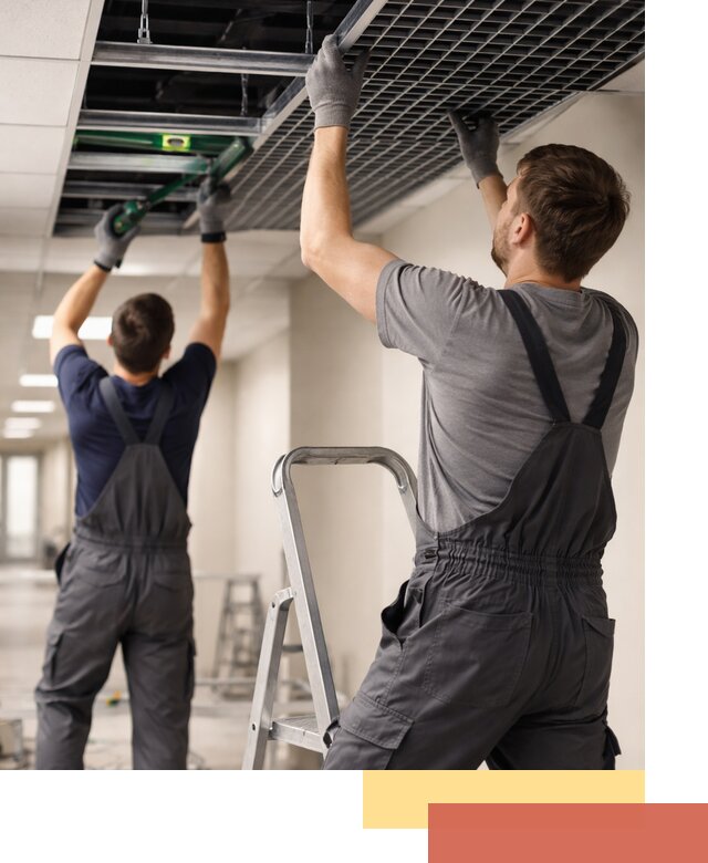 Монтаж потолка Грильято в Новом Уренгое: установка под ключ качественно