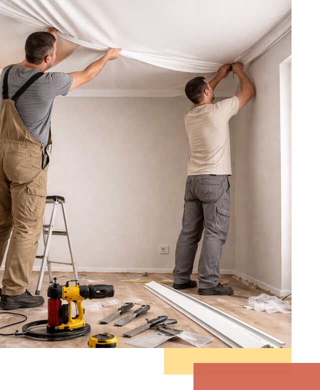 Монтаж ПВХ натяжного потолка в Новом Уренгое качественно и быстро