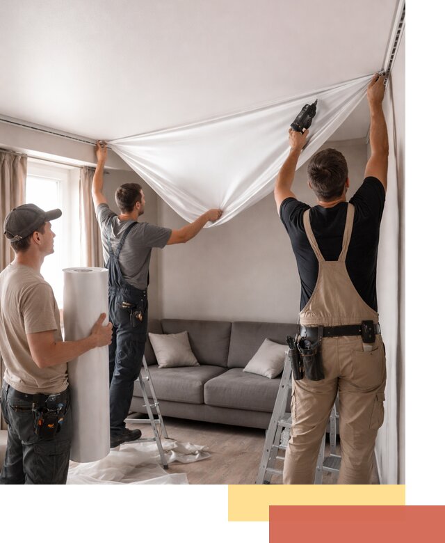 Монтаж сатинового натяжного потолка в Новом Уренгое качественно и быстро