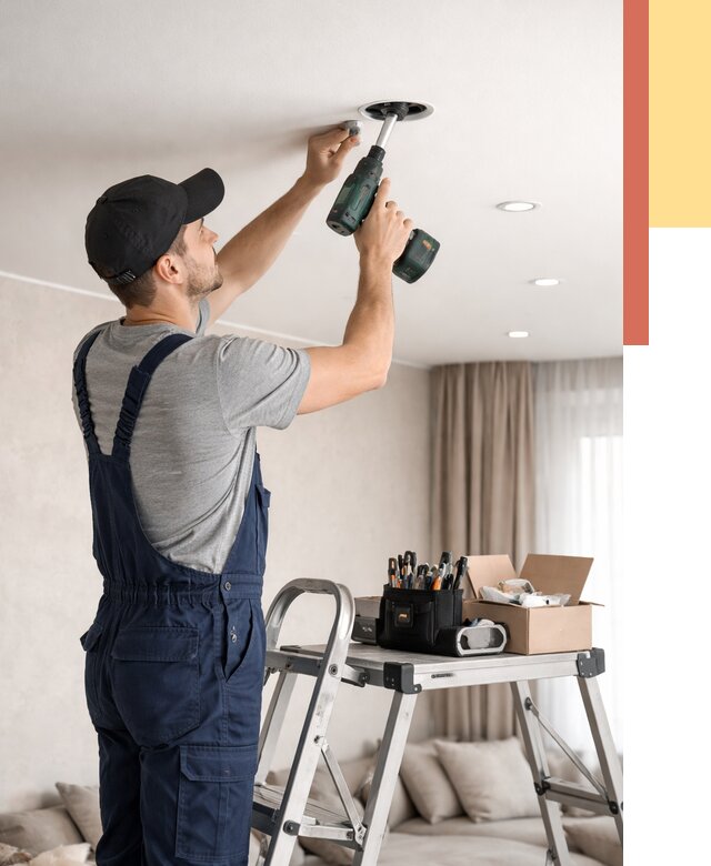 Установка и монтаж точечных светильников в натяжной потолок в Новом Уренгое от 1872 руб. | ОТДЕЛОЧНИК-Нвг