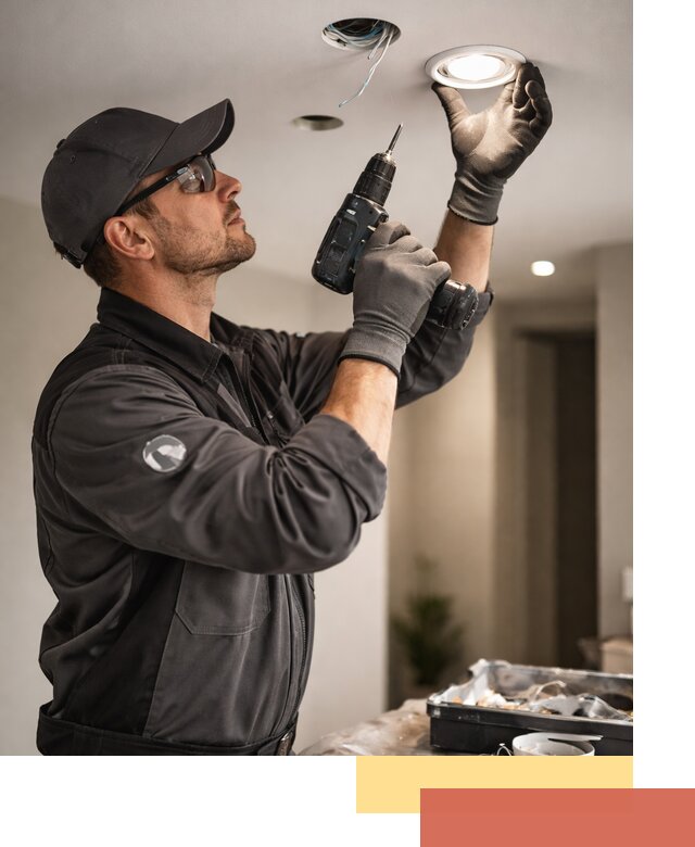 Установка точечных светильников в натяжной потолок в Новом Уренгое