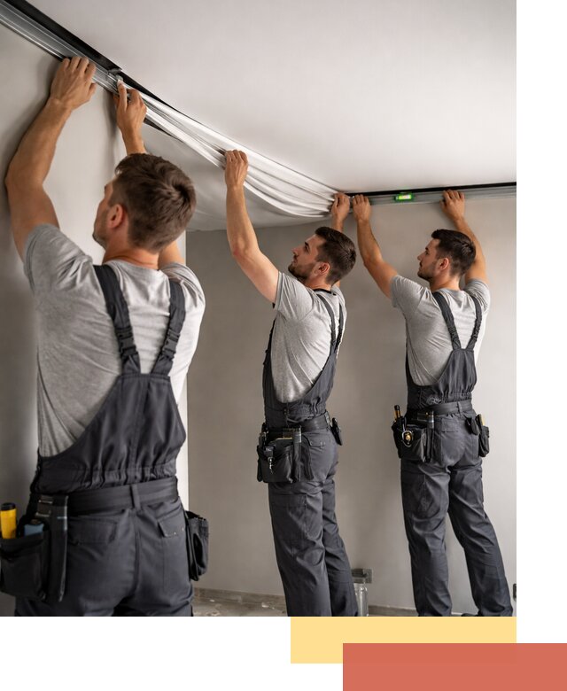 Теневые натяжные потолки в Новом Уренгое: монтаж и отделка быстро и качественно