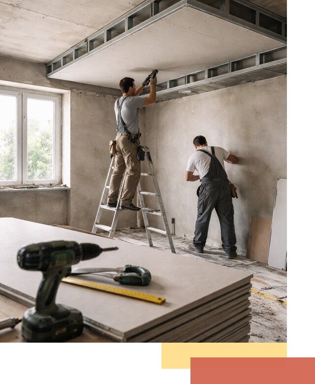 Двухуровневый потолок из гипсокартона в Новом Уренгое