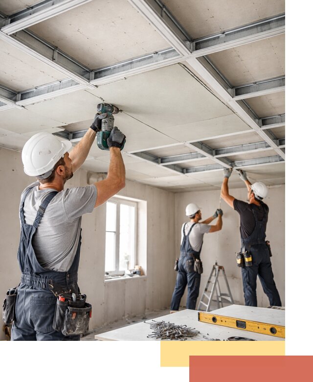 Кессонный потолок из гипсокартона под ключ в Новом Уренгое