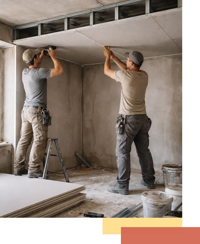 Короб из гипсокартона на потолке под ключ в Новом Уренгое