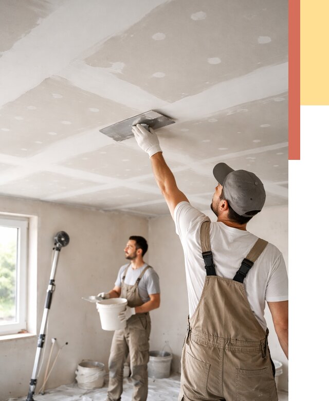 Шпаклевка потолка из гипсокартона в Новом Уренгое от 3327 руб./м2 — услуги под ключ | ОТДЕЛОЧНИК-Нвг