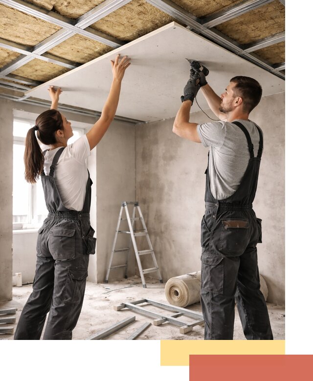 Звукоизоляция потолка из ГКЛ в Новом Уренгое профессионально и надежно