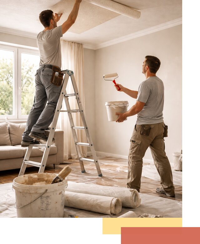 Поклейка обоев на потолок в Новом Уренгое — качественно и быстро