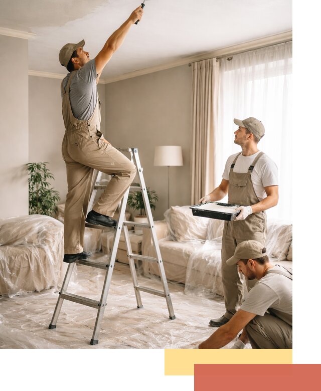 Покраска потолков акриловой краской в Новом Уренгое качественно и быстро