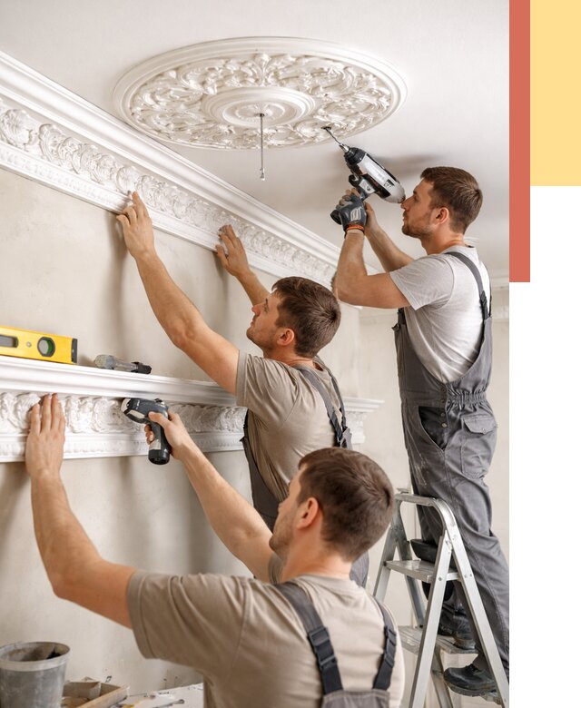 Монтаж лепнины на потолок в Новом Уренгое от 3327 руб. быстро и недорого | ОТДЕЛОЧНИК-Нвг