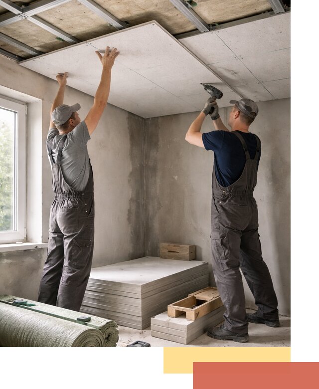 Шумоизоляция потолка панелями ЗИПС в Новом Уренгое